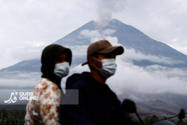 فوران آتشفشان کوه سمرو در اندونزی