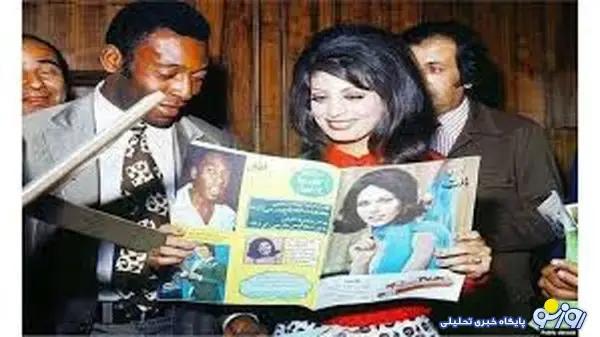 حمیرا در کنار پله در سفر این فوتبالیست