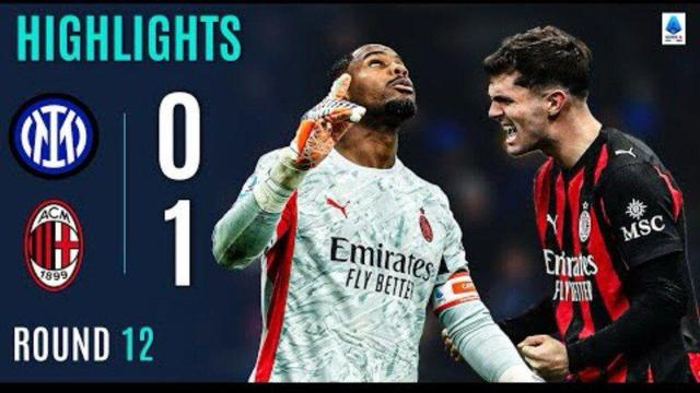 ویدیو| خلاصه بازی اینتر ۰ - میلان ۱ با گزارش انگلیسی/ مکس الگری مچ کیوو را خواباند؛ مانیان قهرمان دربی شد!