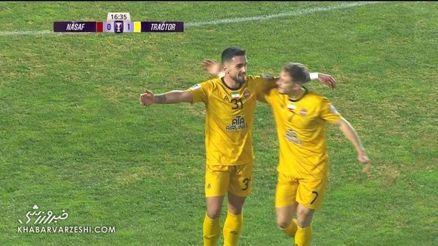 ویدیو| بدشانسی ستاره تراکتور مقابل نسف قارشی/ گل دیدنی دروژدک مردود شد