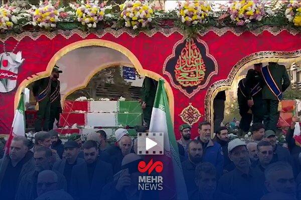 آغاز تشییع پیکرهای پاک ۱۰۰ شهید گمنام در تهران