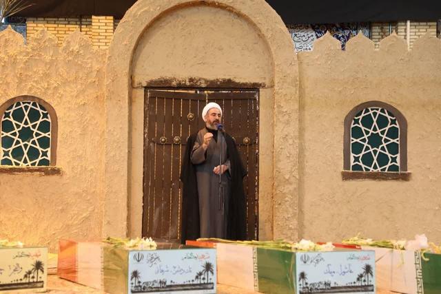 صحبت های امام جمعه ایلام در مراسم تشییع پیکر شهدای گمنام