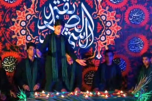 اجرای سرود مرثیه مسمار در اجتماع فاطمیون آبپخش