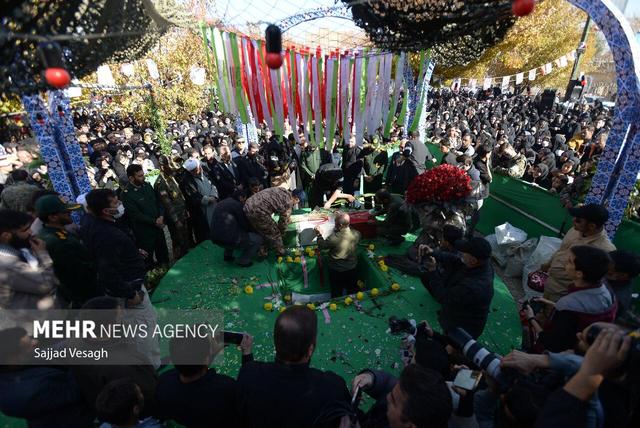 تشییع و تدفین شهید گمنام در همدان