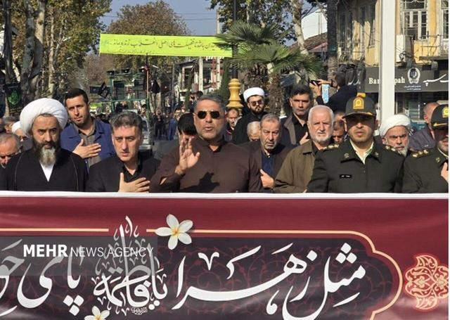 دسته عزاداری سالروز شهادت حضرت فاطمه(س) در رودسر