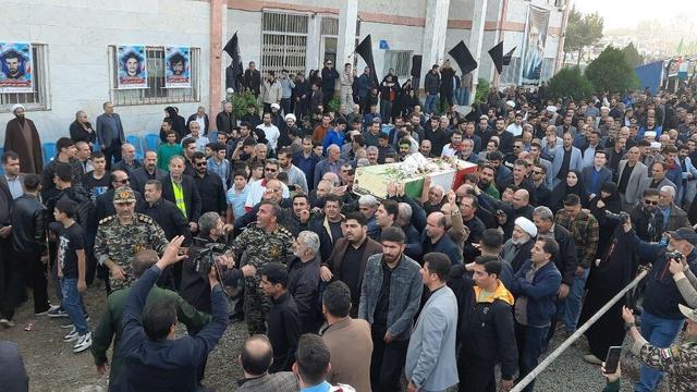 مراسم تشییع پیکر ۲ شهید گمنام در تالش برگزار شد