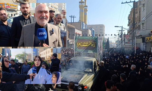 فیلم| پیام حماسی مردم و مسئولان خوزستان در حاشیه تشییع شهدای گمنام