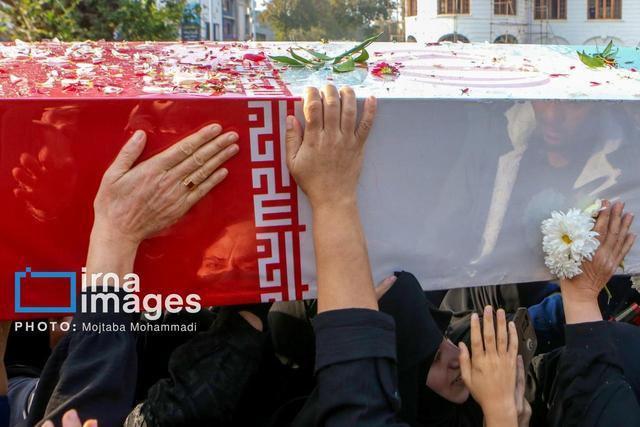 تشییع پیکر هفت شهید گمنام - رشت