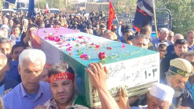 فیلم/تشییع پرشور شهید گمنام در روستای تلخاب شیرین گچساران
