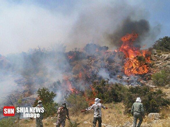 فیلم/ تصاویر هوایی آتش‌سوزی جنگل‌های مازندران