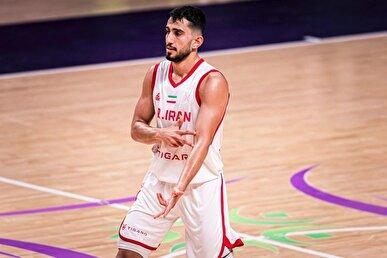 سینا واحدی در جمع برترین‌های مسابقات آسیایی بسکتبال