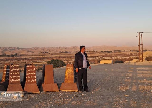 توقف عملیات غیرمجاز در حریم محوطه باستانی جوبجی رامهرمز