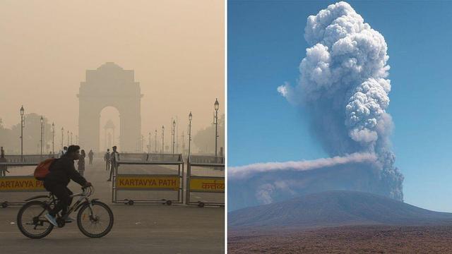 خاکستر آتشفشانی، پروازهای دهلی‌نو را لغو کرد/ صدور هشدارهای اضطراری