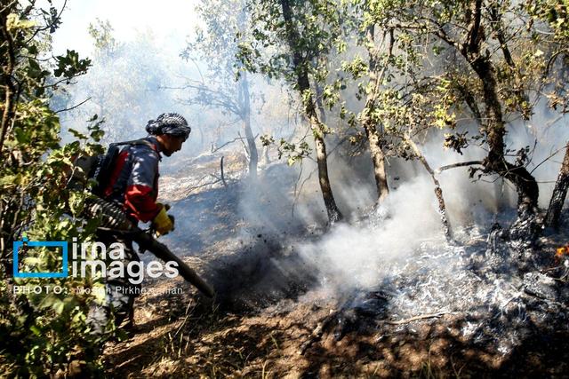 فیلم| آخرین وضعیت آتش‌سوزی در جنگل‌های گلستان