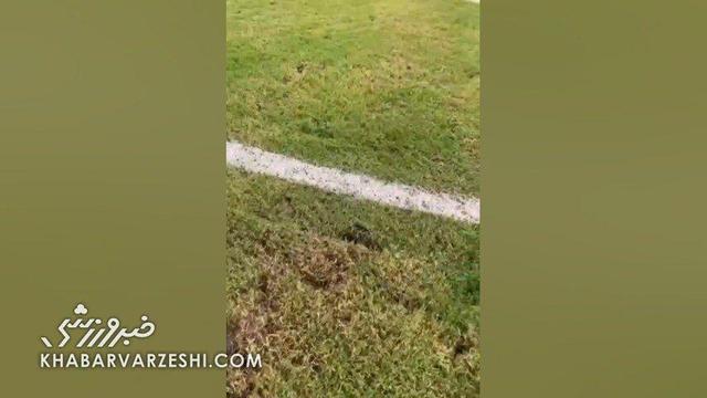 ویدیو| اوضاع اسفناک ورزشگاه رقیب استقلال در جام حذفی