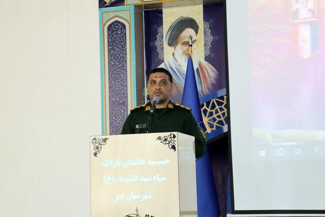 فرمانده سپاه دیّر: بسیجی بی‌درنگ به میدان دفاع ورود می‌کند