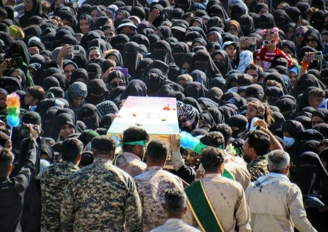 مراسم تشییع و تدفین شهید گمنام در دهستان جکدان بشاگرد