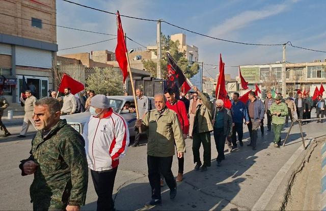 نمایش اقتدار بسیجیان در گرمسار؛ صحنه‌ای از وحدت و حضور گسترده جهادگران + فیلم
