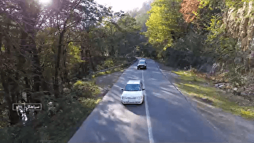 جلوه گری طبیعت زیبای پاییز هزار رنگ گیلان در جاده پر پیج و خم دیلمان سیاهکل