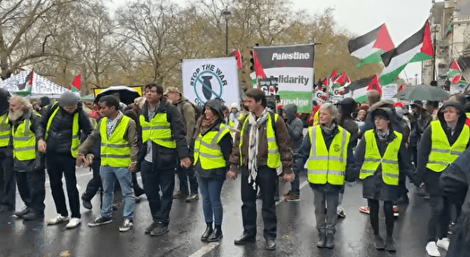 تظاهرات گسترده حامیان فلسطین در انگلیس