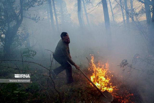 آتش‌سوزی دوباره جنگل‌های کارمزد سوادکوه مهار شد