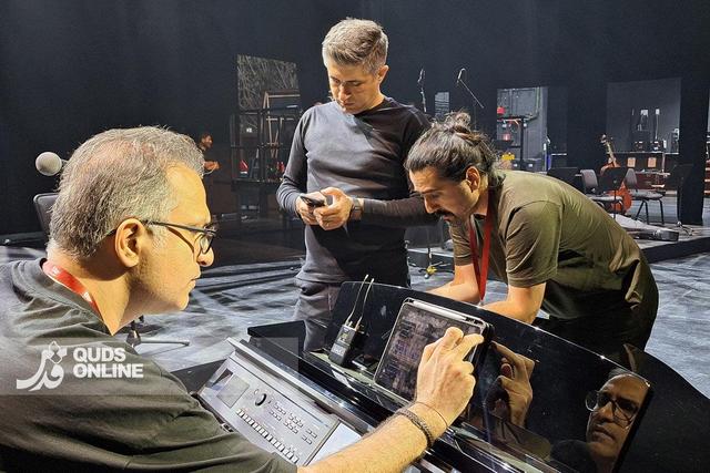 تصاویری از آمادهسازی کنسرت علیرضا قربانی - سالن اپرا دوبی