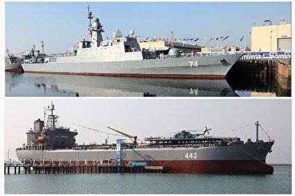 ببینید/ تصاویری از الحاق ناو سهند و ناوبندر کردستان به نیروی دریایی ارتش