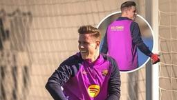 بازگشت تراشتگن به تمرینات گروهی بارسلونا پس از چهار ماه دوری