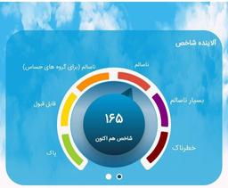 بارش اندک باران، هوای تهران را تمیز نکرد / شاخص آلودگی هوای پایتخت؛ ۱۶۵