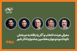 معرفی هیئت انتخاب و آثار راه‌یافته دو بخش کودک و نوجوان جشنواره تئاتر «شهر» 