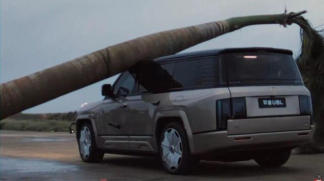 ببینید | سقوط نخل غول‌پیکر روی خودروی چینی / مقاومت تحسین‌برانگیز