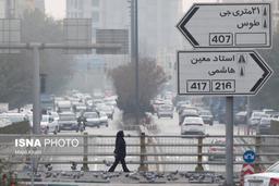 ۲۲ ایستگاه کیفیت هوای تهران در وضعیت قرمز