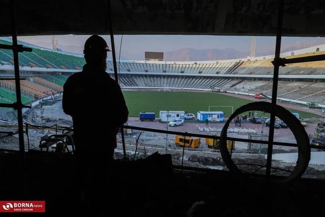 روند بازسازی ورزشگاه ۱۰۰ هزار نفری آزادی