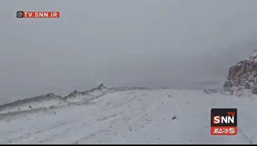 لباس برفی بر تن گردنه عسل‌کشان+فیلم