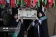استقبال مادران و همسران شهدا از پیکر شهید گمنام دفاع مقدس در هشتبندی