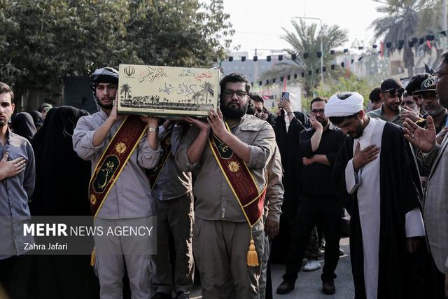 آغاز آیین تشییع و تدفین شهید گمنام دفاع مقدس در سیریک