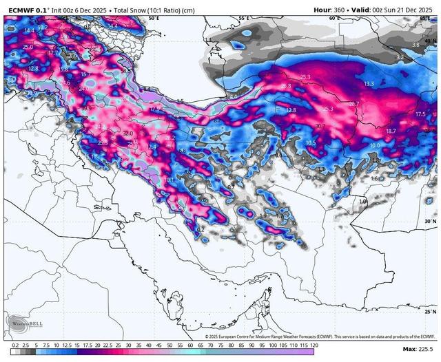 هفته پربارش در راه است؛ بارشهای بالای ۱۰۰ میلیمتر در برخی نقاط کشور