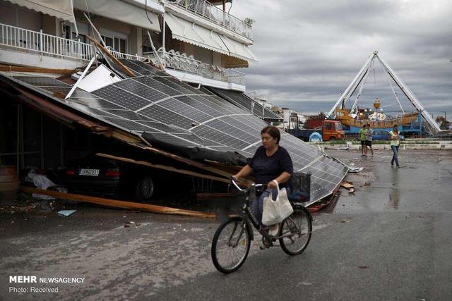 توفان «بایرون» در یونان خسارات زیادی به بار آورد