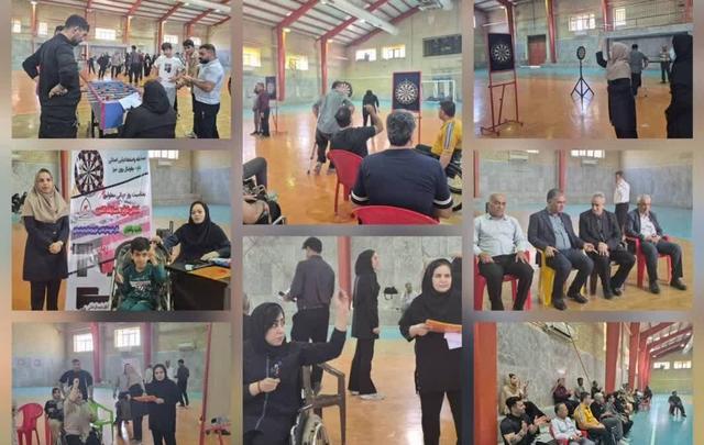 استعدادیابی پارا دارت و فوتبال روی میز معلولان در دشتی برگزار شد