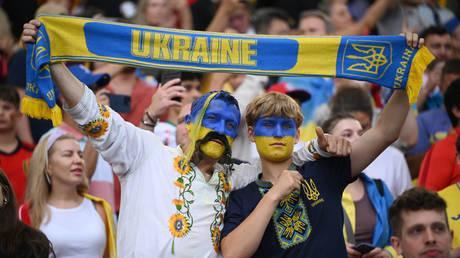 UEFA fines Ukraine over anti-Russia banner
