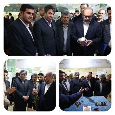 بازدید رئیس بنیاد مستضعفان و استاندار کرمان از نمایشگاه دستاوردهای کارآفرینان بنیاد علوی