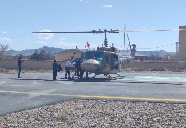 انتقال حیاتی جوان ۲۲ ساله بستکی با بالگرد به بندرعباس