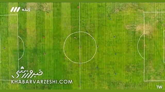 ویدیو| دایره تخم مرغی دربی چگونه کشیده شد؟/ کمدی فوتبال ایران!