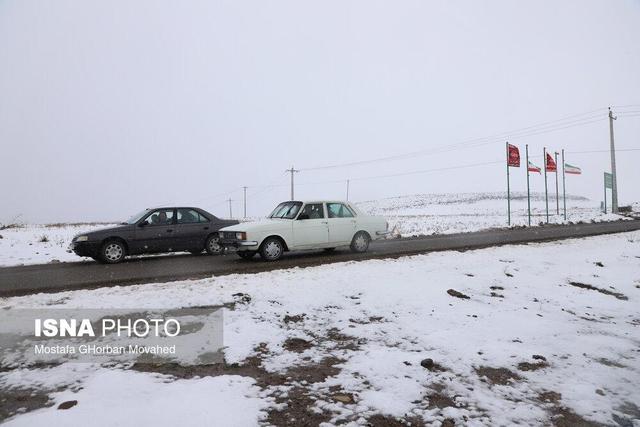 وزش باد شدید، کولاک برف و کاهش دید در محورهای مواصلاتی زنجان