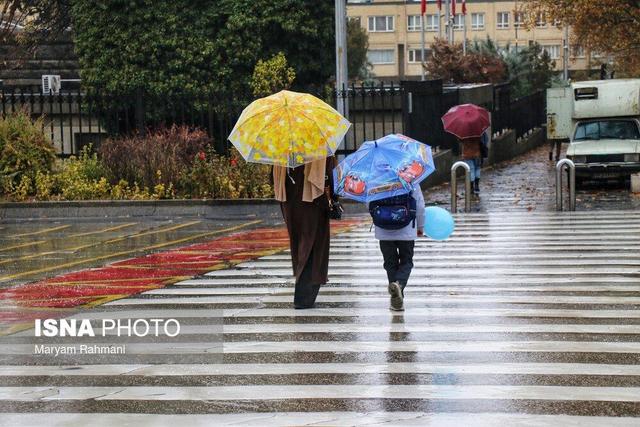 بارش باران پاییزی - همدان