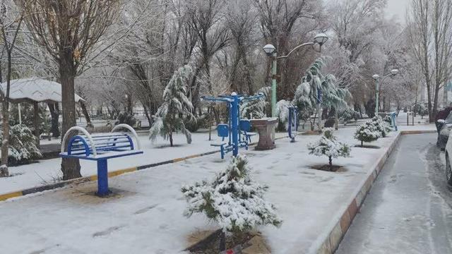 بارش برف در شهرستان هرسین
