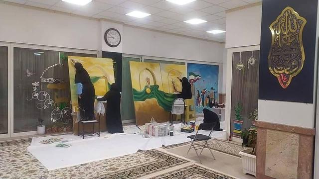 رونمایی از دیوارنگاره «در امتداد مهر کوثر» در حرم مطهر رضوی