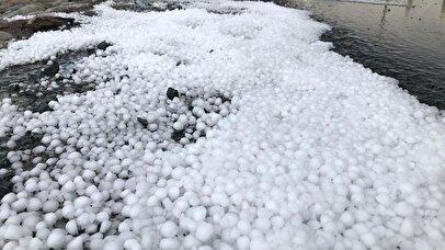 بارش تگرگ عجیب در فراشبند فارس+ فیلم