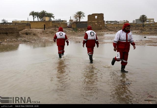 امدادرسانی هلال‌احمر خوزستان به ۶۸۱ نفر متاثر از از بارندگی