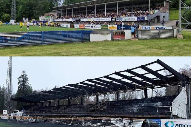 آتش‌زدن استادیوم خانگی پس از سقوط +عکس
